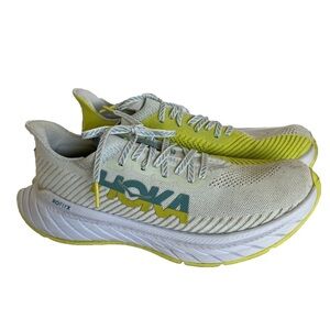 Hoka One One Carbon X 3 Billowing Sail Running Shoes Mens 8.5 D Lt Blue Yellow